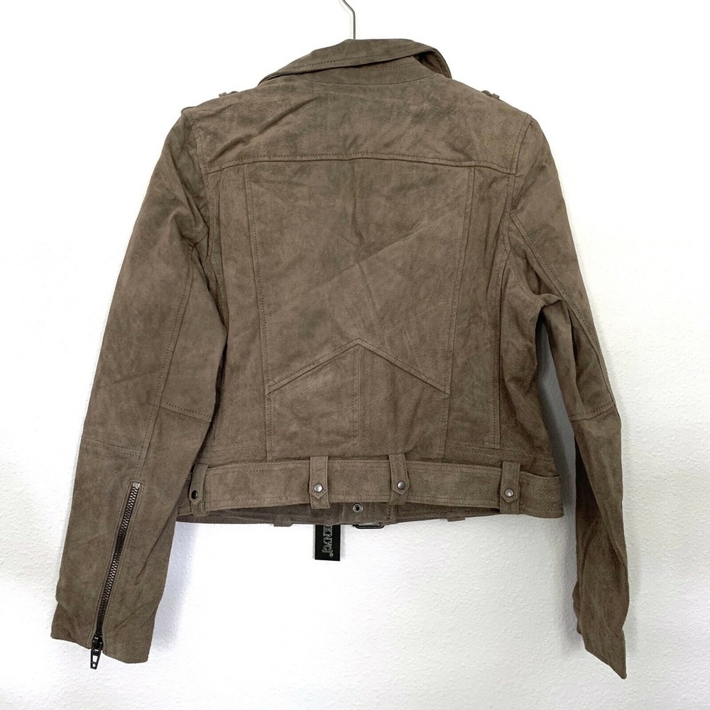 BLANKNYC Brown Suede Leather Moto Jacket - Picture 6 of 8
